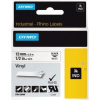 DYMO Schriftbandkassette Rhino ID1 18444 12mm x 5,5m schwarz auf weiß