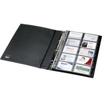 SIGEL Visitenkartenringbuch VZ301 max. 400Karten 20Hüllen schwarz