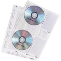 DURABLE CD/DVD Hülle COVER M 522219 PP transparent 5 Stück