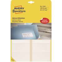 Avery Zweckform Adressetikett 3350 95x47mm weiß 240 Stück