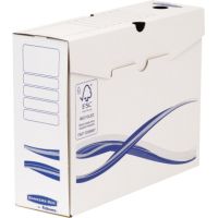 Bankers Box Archivschachtel Basic 4460202 A4+ 100mm ws/bl 25 Stück