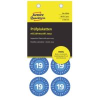 Avery Zweckform Prüfplakette 6944 2019 Vinyl blau 80 Stück