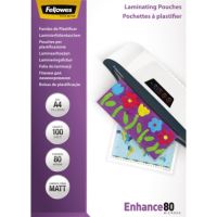 Fellowes Laminierfolie Enhance 80 5452103 DIN A4 matt 80mic transparent 100 Stück