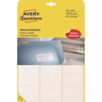 Avery Zweckform Adressetikett 3348 67x38mm weiß 420 Stück