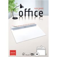 ELCO Briefumschlag Office 7446912 C5 ohne Fenster haftklebend weiß 10 Stück