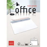 ELCO Briefumschlag Office 7449212 B6 ohne Fenster haftklebend weiß 25 Stück