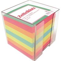 Landre Zettelbox 377070019 10x10x10cm transparent Inhalt bunt