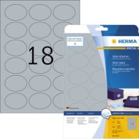 HERMA Etikett Special 4116 oval 58,4x42,3mm silber 450 Stück