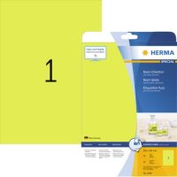 HERMA Etikett 5148 210x297mm neongelb 20 Stück