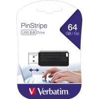 Verbatim USB-Stick PinStripe 49065 64GB USB2.0 schwarz