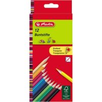 Herlitz Farbstift 10412021 Dreikant 2,5mm sort. 12 Stück