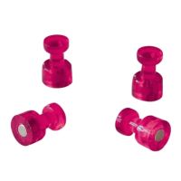 Franken Magnet HMH1807 rund 11x18mm pink 4 Stück