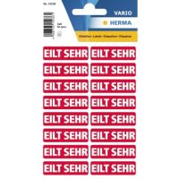 HERMA Hinweisetikett 15036 12,5x40mm Eilt sehr rot 320 Stück