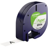 DYMO Schriftbandkassette LetraTag S0721510 Papier 12mmx4m schwarz auf weiß