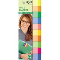 SIGEL Haftmarker Multicolor HN682 50x150mm f. sort 500 Blatt