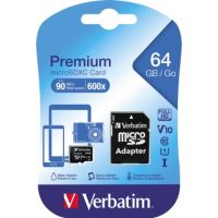 Verbatim Speicherkarte microSDXC 44084 Class 10 64GB +Adapter