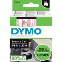 DYMO Beschriftungsband D1 S0720700/40915 9 mm x 7 m rot auf weiß