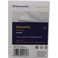 Soennecken Zettelboxeinlage 1146 DIN A6 blanko 200 Blatt