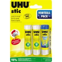 UHU Klebestift stic 45285 Vorteilspack 2x8,2g+8,2g Magic