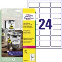 Avery Zweckform Folienetikett L4773-20 63,5x33,9mm 480 Stück