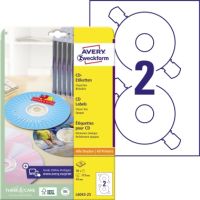 Avery Zweckform CD/DVD-Etikett L6043-25 117mm weiß 50 Stück