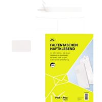 MAILmedia Faltentasche 30002483 C4 125g mit Fenster haftklebend weiß 25St.