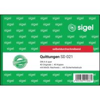 SIGEL Quittung SD21 DIN A6 quer selbstdurchschreibend 2x40Blatt