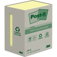 Post-it Haftnotiz Recycling Notes 653-1B 51x38mm gelb 6 Stück