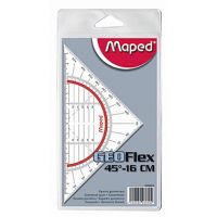 Maped Geometriedreieck Flex M028600 16cm glasklar