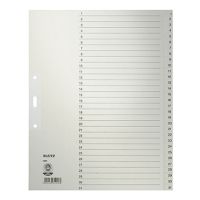 Leitz Register 12310085 DIN A4 1-31 volle Höhe Papier grau