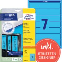 Avery Zweckform Ordneretikett L4763-20 38x192mm blau 140 Stück