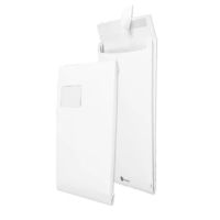 SECURITEX Faltenversandtaschen 20 mm DIN C4 weiß mit Fenster 100 Stück