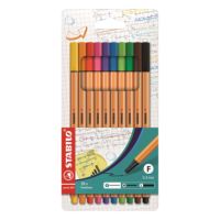 STABILO Fineliner point 88 8810 0,4mm farbig sortiert 10 Stück