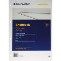 Soennecken Briefblock 2397 DIN A4 4fach gelocht kariert 100Blatt weiß