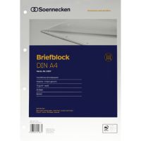 Soennecken Briefblock 2307 DIN A4 gelocht kariert 50Blatt weiß