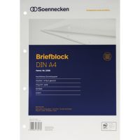 Soennecken Briefblock 2306 DIN A4 gelocht liniert 50Blatt weiß