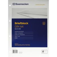 Soennecken Briefblock 2304 DIN A4 gelocht Lineatur28 kariert 50Blatt